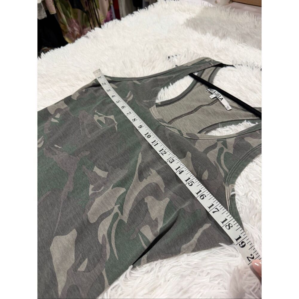Pam & Gela Racerback Cotton Mini Dress in Camo Large - Picture 3 of 7